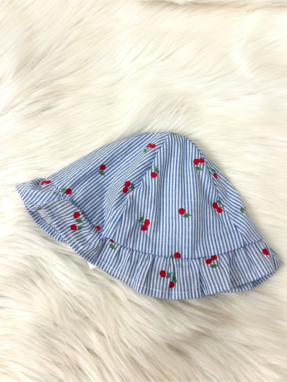 Baby Essentials Cherry Striped Summer Hat OS